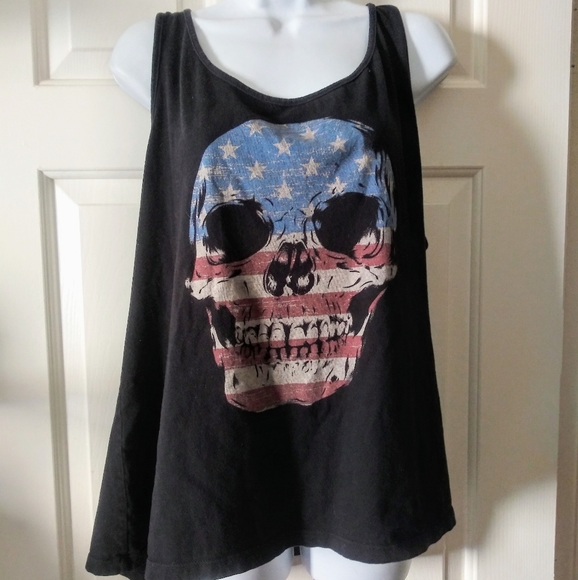 torrid Tops - Torrid Flag Skull Tank Top